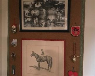 Powel Crosley Jr. memorabilia and print by Brewer Jr of ARMED. Owned by Calumet farm 193/500