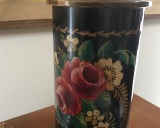 Tole painted lamp