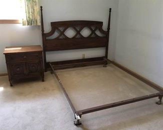 Drexel Headboard & Side Table
