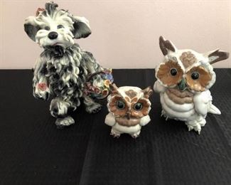 Pottery Owls & Dog https://ctbids.com/#!/description/share/207761