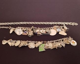 Vintage Sterling Charm Bracelet with US and Travel Charms https://ctbids.com/#!/description/share/208956