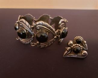 Sterling Bracelet & Earrings from Mexico https://ctbids.com/#!/description/share/208409