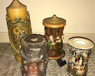 Hand carved German candles 
