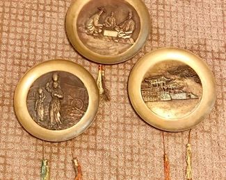 Brass wall plaques from Japan 