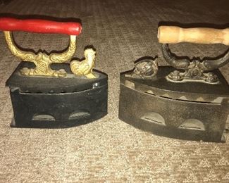 Antique coal irons
