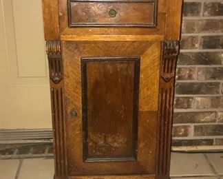 Hand made petite wash stand with marble top 