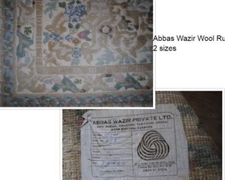 Beautiful Wool Rugs Abbas Wazir  2 sizes