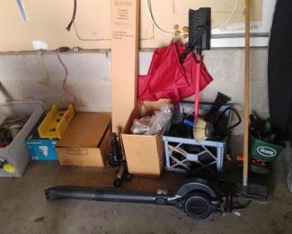 Blower, supplies, car related stuff