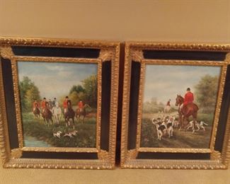 Pair country paintings