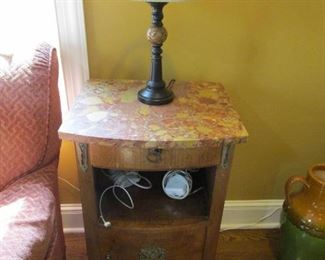 marble topped end table