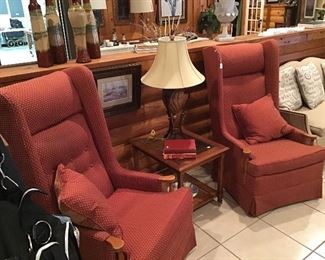 Great pair of wing back chairs