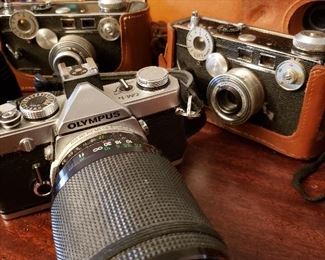 Detail of Olympus & Argus cameras