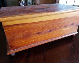 Small antique cedar box