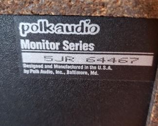 Detail of Polk Audio 5JR speakers