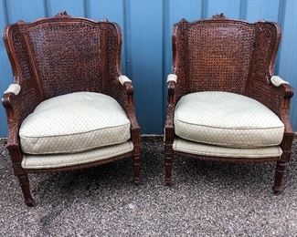 Pair of Antique Hand Caned Chairs