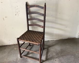 Antique Ladder Back weaved Seat