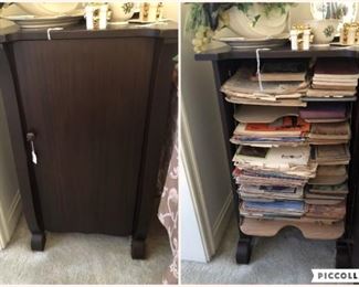 Antique Sheet Music Cabinet Collage