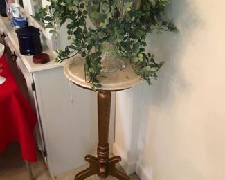 Marble Top Plant Stand
