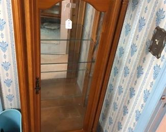 Vintage cabinet with glass shelves