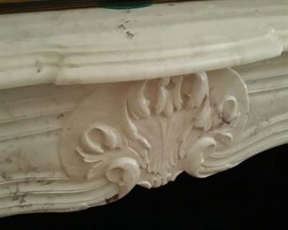 Fireplace detail. 