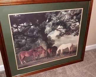 Large matted and framed  litho