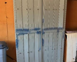 Two 8 door clothing lockers