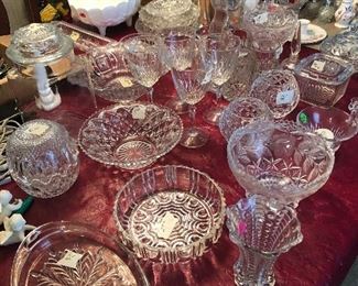 Chrystal bowls and glasses