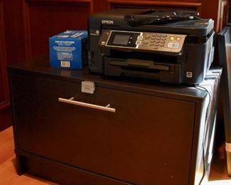 Epson printer and combination lock file cabinet