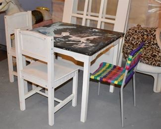 Child-sized table and chairs