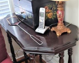 Antique Six Leg Lamp Table