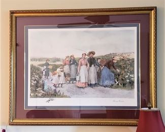 "Picking Berries" Framed Print