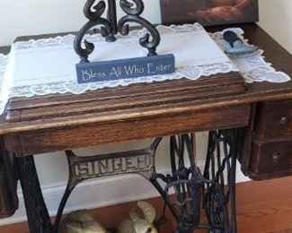 Antique Treadle Style Sewing Machine