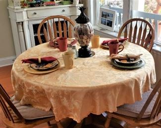 Round Wood Breakfast Table