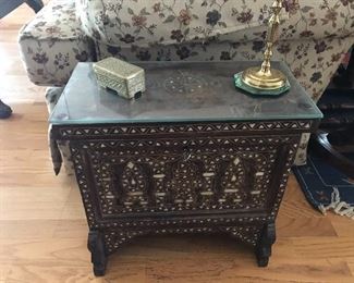 Vintage inlaid rosewood trunk