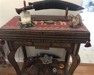 Inlaid game table from Syria -opens up