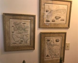 Antique framed maps