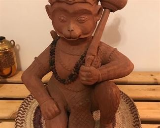 Terra Cotta Monkey Buddha