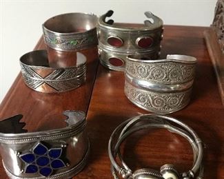 Indian silver cuffs