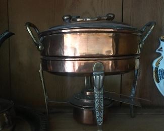 Copper chafing dish from Afghanistan
