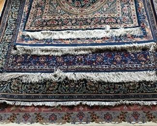 Silk area rugs