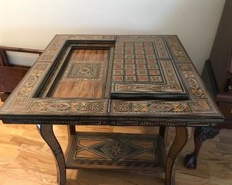 Inlaid game table from Pakistan