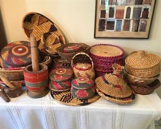Vintage baskets from India and Africa