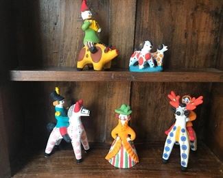 Painted folk art figurines from USSR
