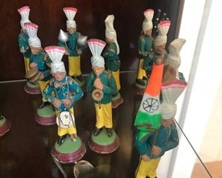 Clay Indian band figurines