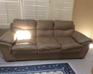 Queen Leather Sleeper Sofa