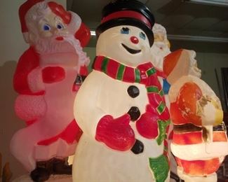 Vintage Christmas blow molds