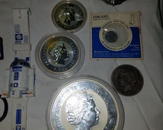 10oz, 5oz, and 1oz solid silver Australian coins
