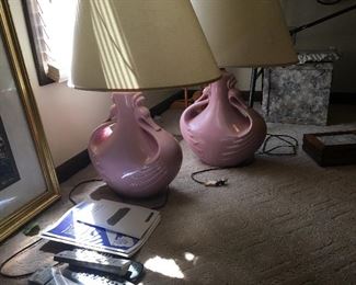 2 pink lamps cool shades are real narrow 