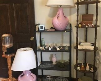 wooden shelf is sold, gum ball machine is sold, but Lamps are still available