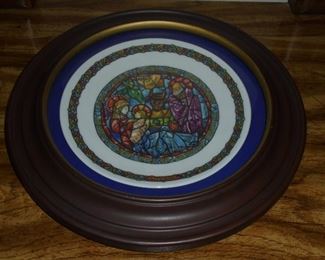 1 of 2 framed mosaic plate pictures 'Manger'  # CB 340 Limoes - Haute Vienne 